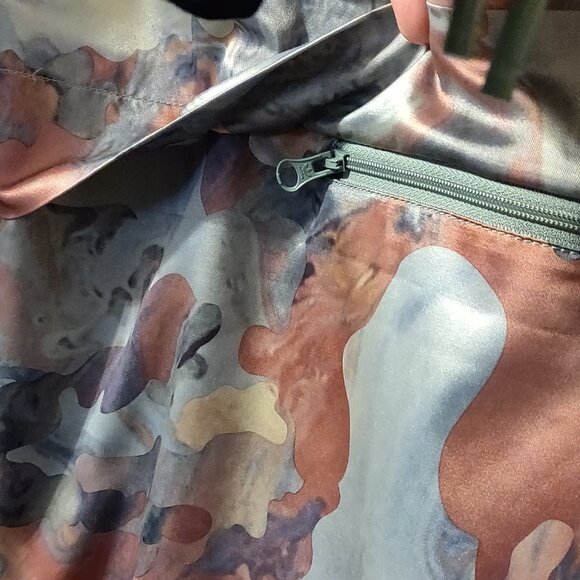 Adidas Originals Pastel Marbled Camo Satin Hoodie 1/4 Zip Pullover SIZE … - Picture 8 of 9